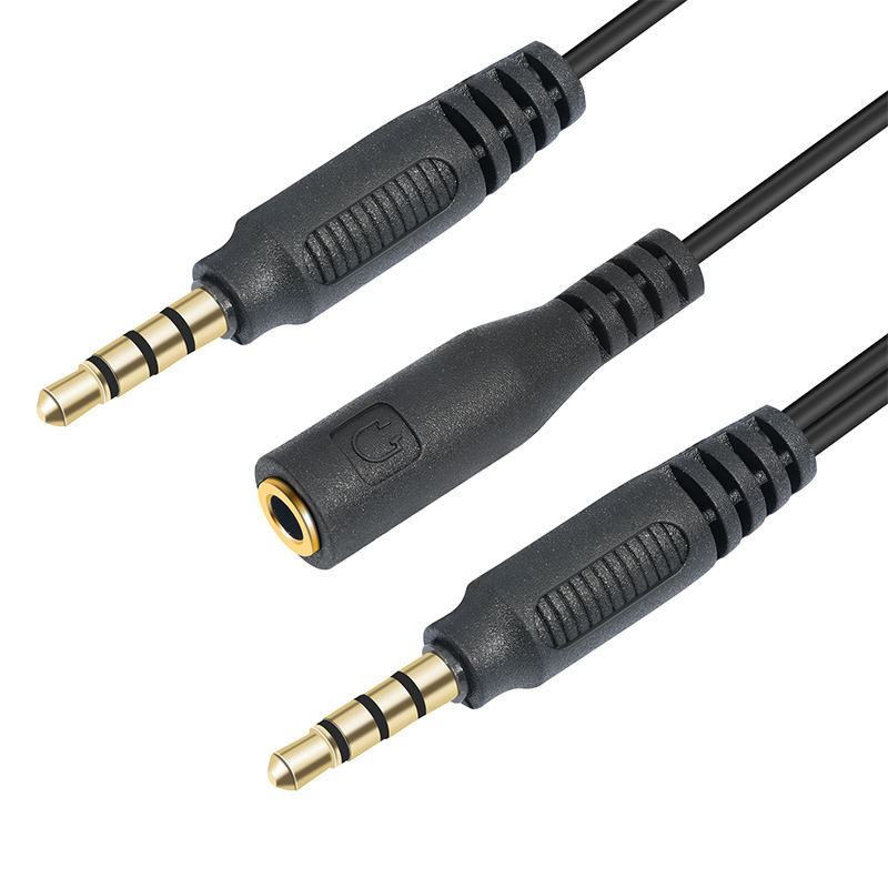 2 In 1 Cable Conversion Extension 3.5 Stereo Plug To 3.5 Stereo Plug To 4/1 