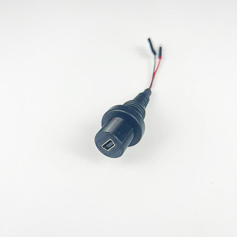 Customized Mini 5 Pin Female Panel Red And Black Wire Connector Extension Cable For Car Truck Boat Motorcycle Dashboard