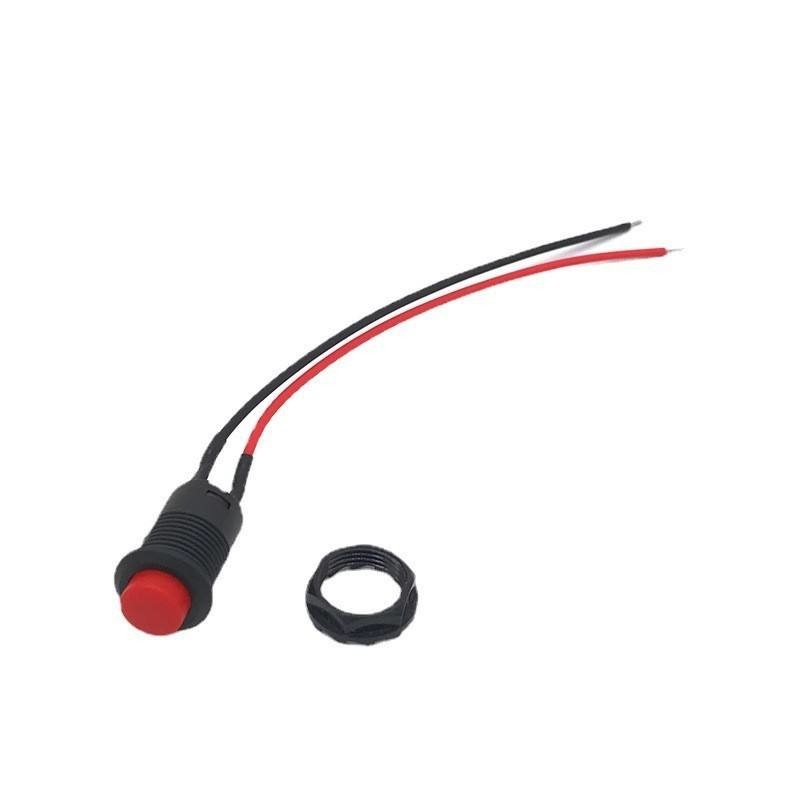Wintai-Tech Push Button Horn Switch 12v Push Button Starter Switch 12mm Momentary Push Button Switch With Cable Assembly