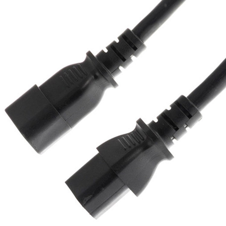RY C13 To C14 10a 250v Power Cord 18 Awg C14 Mates With A C13 Outlet