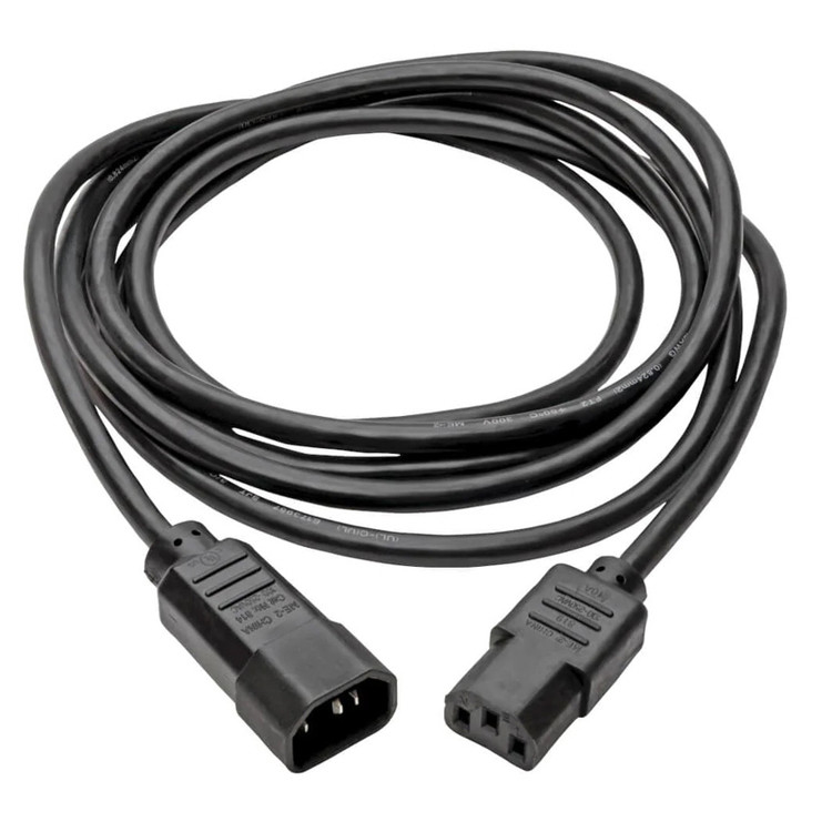 RY C13 To C14 10a 250v Power Cord 18 Awg C14 Mates With A C13 Outlet
