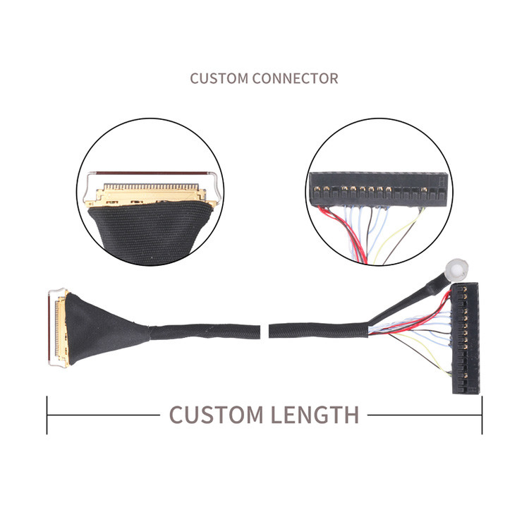Customize Various Types 0.5mm Pitch Coaxial Cable Assemblies Genuine Pull Rings Or Imitations