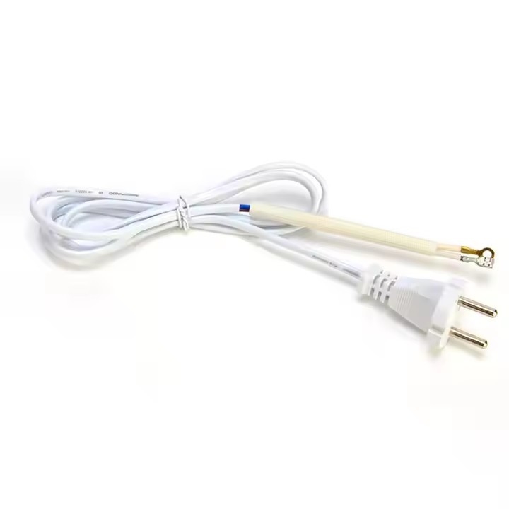 Hot Selling 2 Pin 220v 16a Braided Wire Power Cord Cable Led Lamp E27 Dc Copper Karachi power cord for Iron in Pakistan
