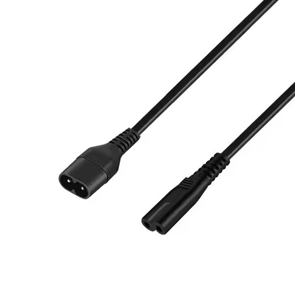 2.5A 250V CCC VDE ETL Approved IEC Extension Power Cord C7 Right Angle Connector C7