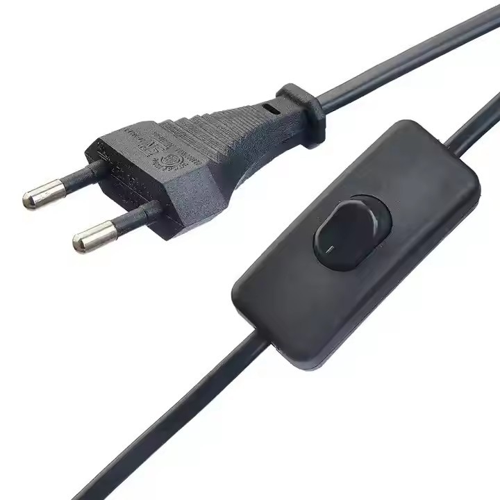 SNI Approved 2 Pin Type C7 Figure 8 Shape Female Plug Black Power Cable Cord 1.2M/1.5M/1.8M Length Household Restaurant