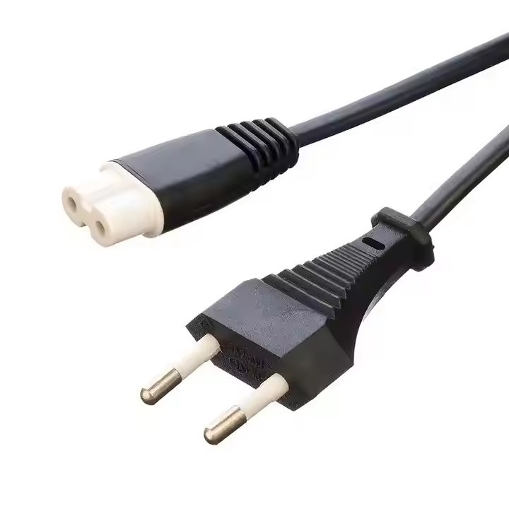 SNI Approved 2 Pin Type C7 Figure 8 Shape Female Plug Black Power Cable Cord 1.2M/1.5M/1.8M Length Household Restaurant