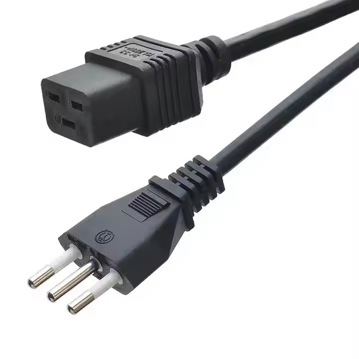 Iec-60320 3 Prong H05vv - F 3G 0.75 Conector C19 To C20 Connector Copper Conductor Power Cord Cable For Home Appliance