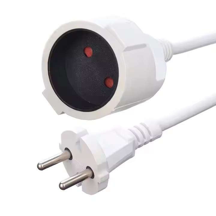 Factory Direct VDE 10A Quality Power Cords Extension Cords White 2 Pin Plugs & Sockets For Home Appliances Power