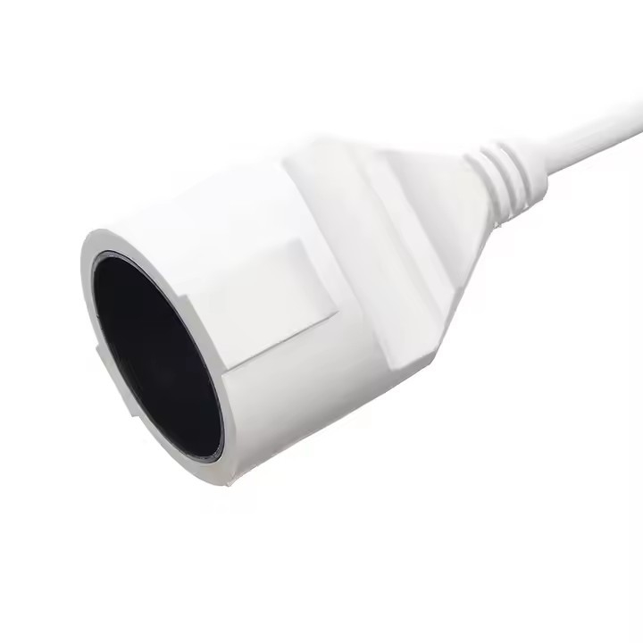 Factory Direct VDE 10A Quality Power Cords Extension Cords White 2 Pin Plugs & Sockets For Home Appliances Power