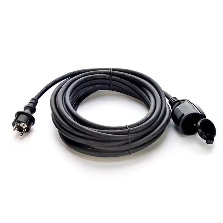 GS Approval H07RN-F 3X1.5 3m Black High Quality Eu Power Cord Waterproof Rubber Sheath Cable For Outdoor Industry Power