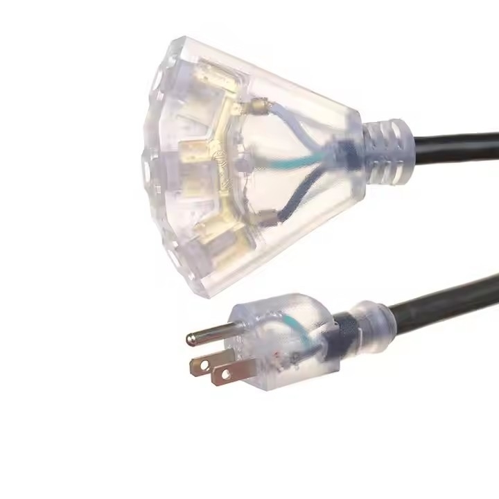 ETL Approval Heavy Duty Us 3-Prong 10 Ft Long 12 Gauge Extension Cords 50 Feet 2 Prong Light Cord