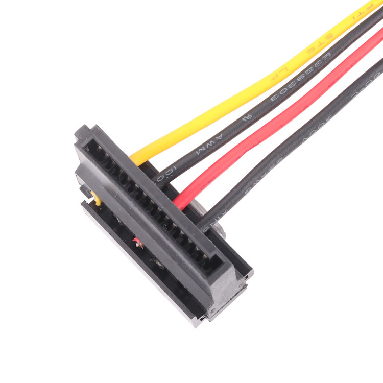 SATA Custom Cable Assembly E320444 UL1007 Transitioning From C01-15CF41000A To C01-H-157F100A