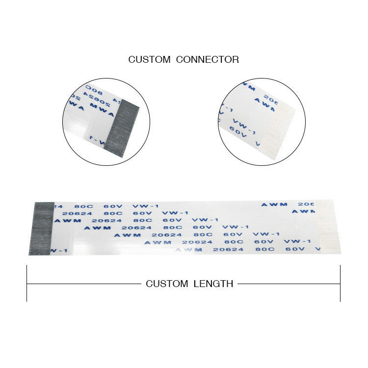 0.5mm 35-Pin Ffc Fpc Flexible Flat Cable UL Standard 150mm In Length