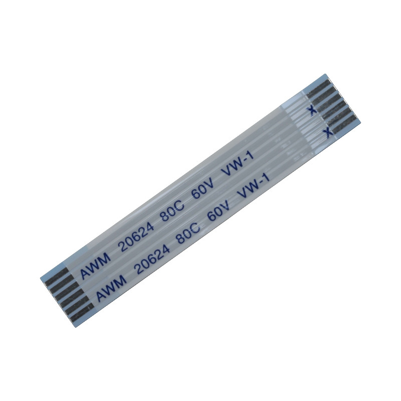 FFC Cable Custom 6 Pin 1.25mm Pitch Overall Length 30~2000mm P7 Type Flexible Flat FFC Awm Cable For Electronic