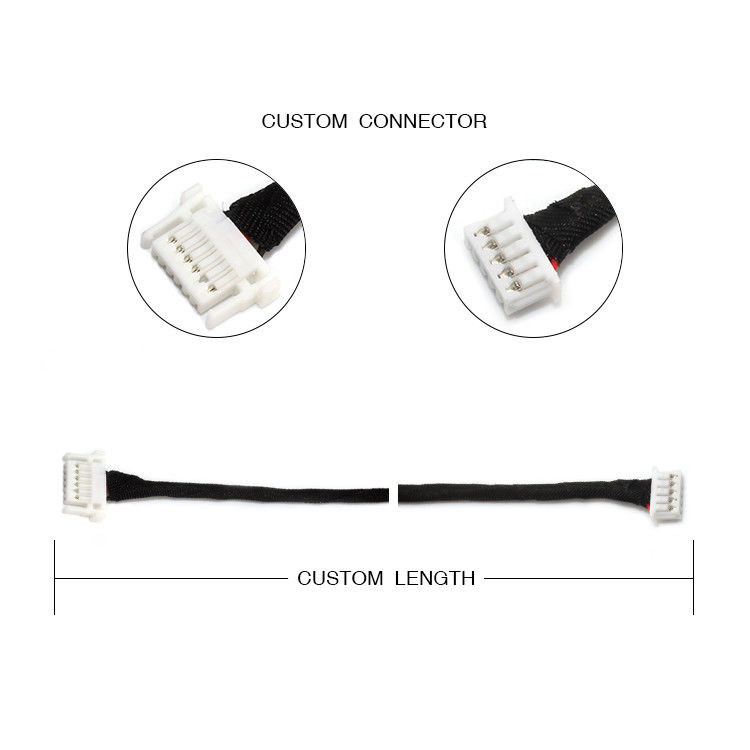 Low profile Wire Harness JST SHJP-06V-S(HF) 6 Pin To Molex 51021-0500 5-Pin FCII LED Driver