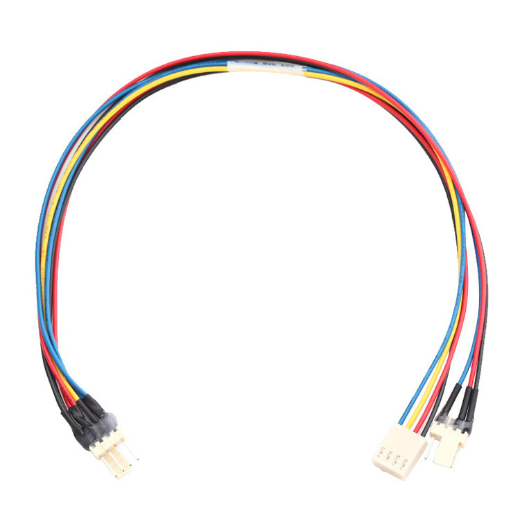 Factory Customized JST JH 2.5mm 4-Pin Molex 4-Wire Fan Y Cable Assembly Lvds 4-Pin Connector Cable