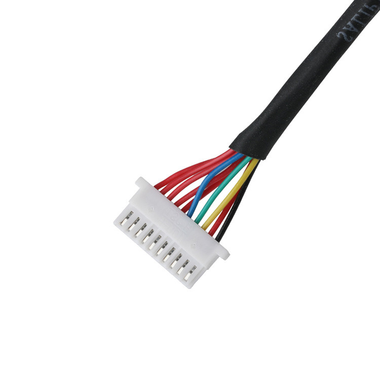 Lvds Cable 10P JST SHLP-10V-S-B To Semi-Stripped Harnesses Custom Coaxial Cable Assemblies Automotive