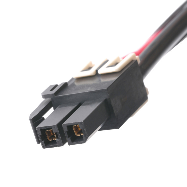 1716920202 5.7mm Pitch 1*2P Mega Fit Plug Housing Symmetrical Connectors At Both Ends