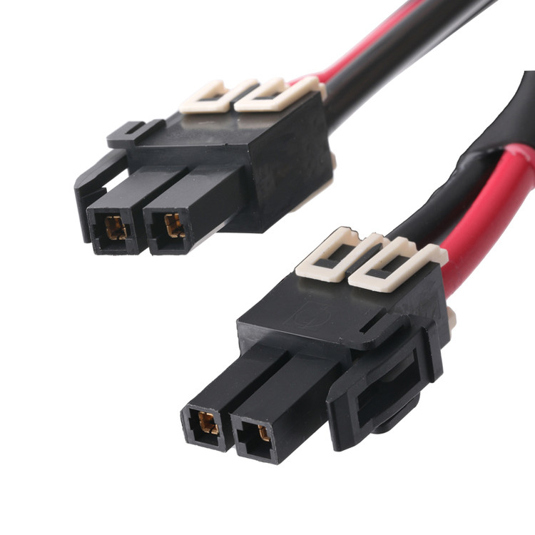 1716920202 5.7mm Pitch 1*2P Mega Fit Plug Housing Symmetrical Connectors At Both Ends