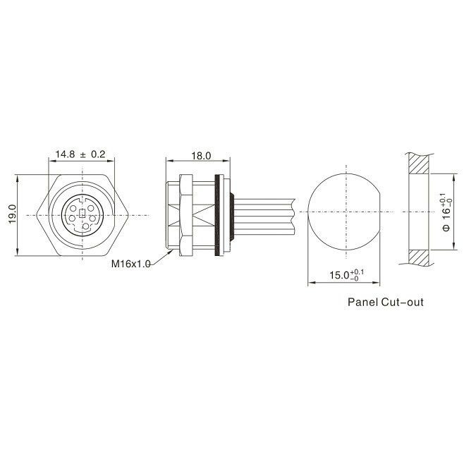Factory MD WF 6 Pin Mini Din Cable, IP67 Straight Isobus Cable Lvds Display Connector