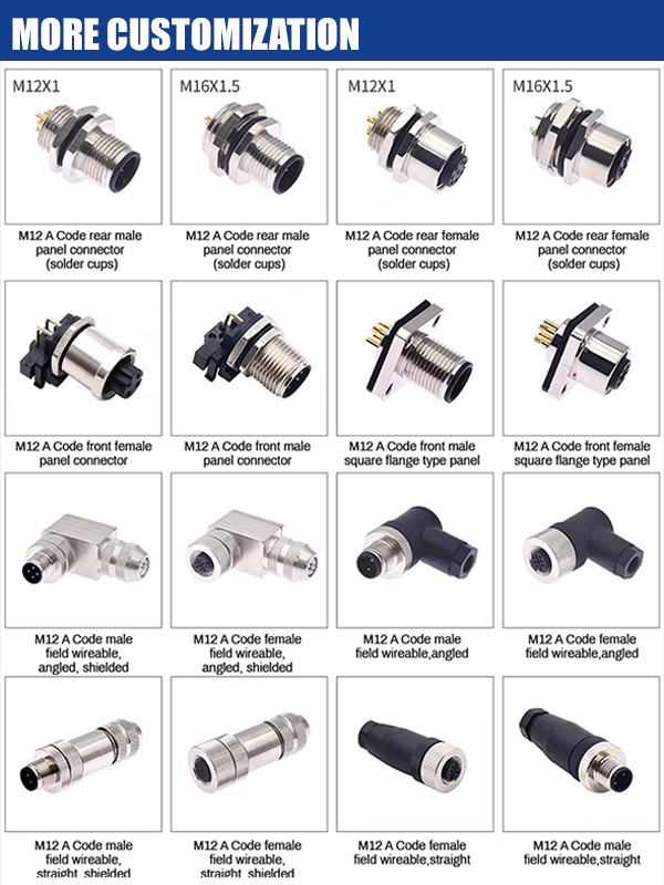 Factory MD WF 6 Pin Mini Din Cable, IP67 Straight Isobus Cable Lvds Display Connector