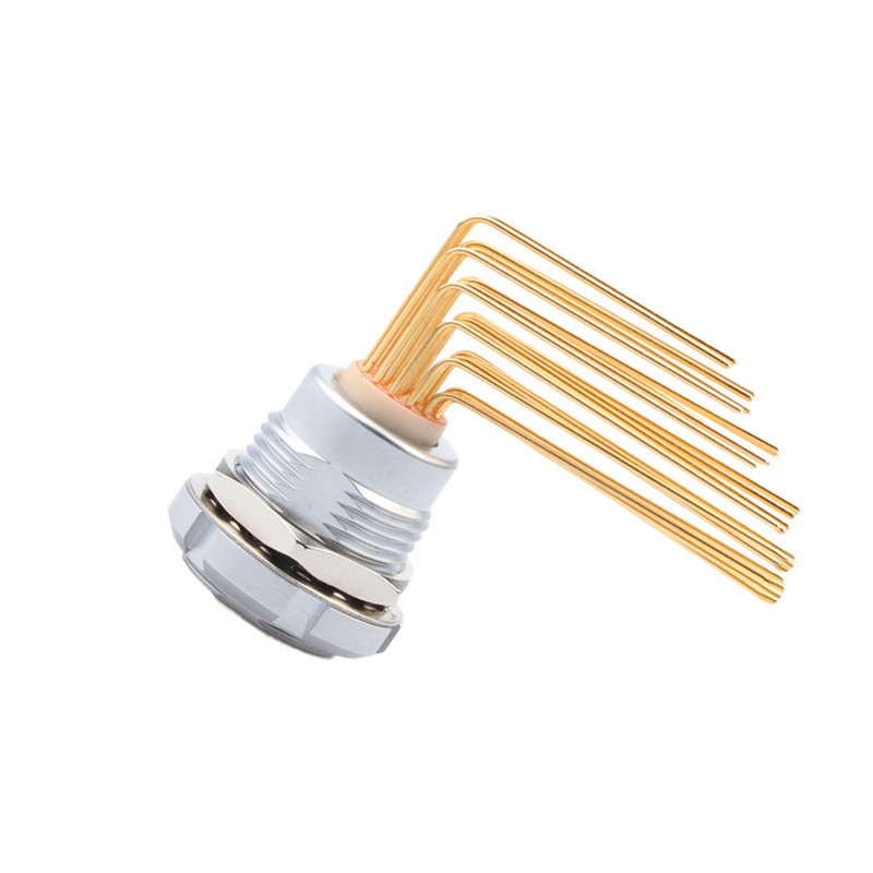 Z2 26 Pin Waterproof Circular Connectors Double Nut 90° Angle Pin Core Internal And External Nut Fixed Socket