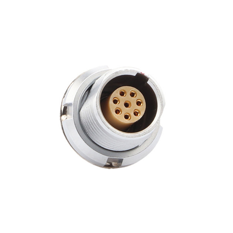 Round Waterproof 8 Pin Circular Connector Push Pull Type