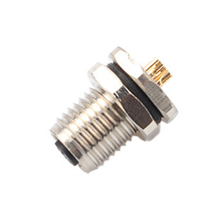 M5 Code-A 4Pin Industrial Circular Waterproof Connector Panel Flange PCB Male And Female Socket IP67