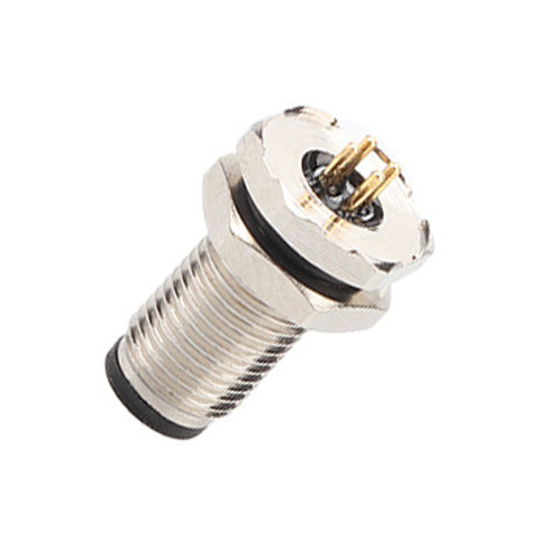 Factory Circular Connector M5 Code-A Waterproof Series Panel Flange PCB Male Socket Support 3-Core And 4-Core