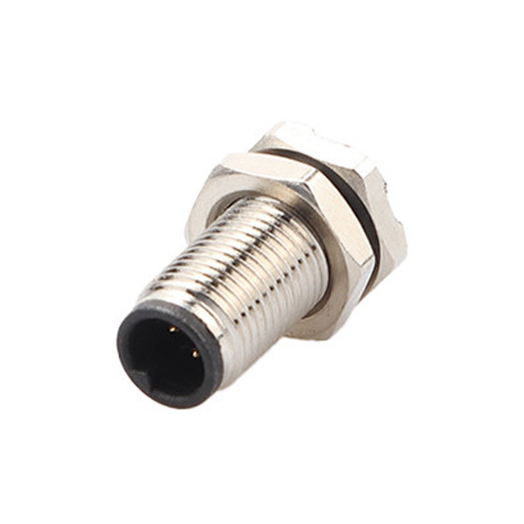 Factory Circular Connector M5 Code-A Waterproof Series Panel Flange PCB Male Socket Support 3-Core And 4-Core