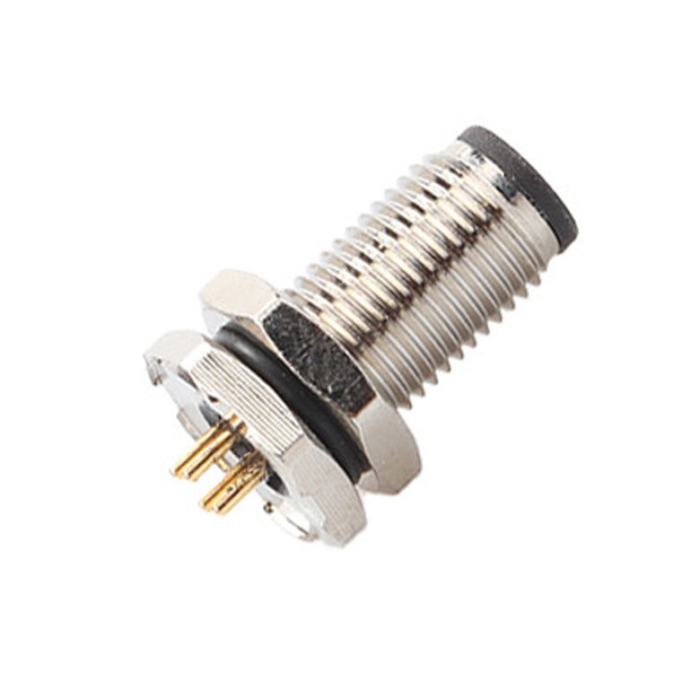 Factory Circular Connector M5 Code-A Waterproof Series Panel Flange PCB Male Socket Support 3-Core And 4-Core