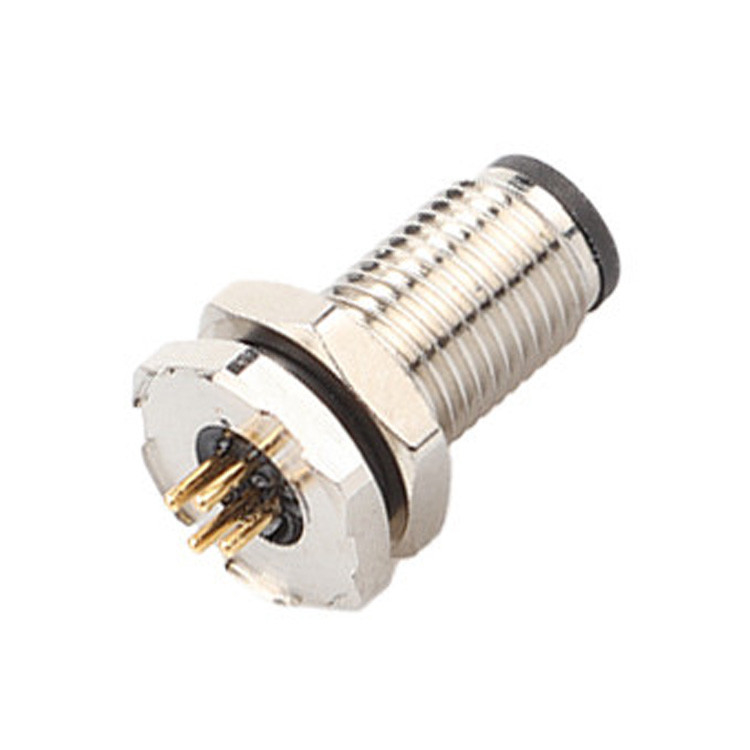 Factory Circular Connector M5 Code-A Waterproof Series Panel Flange PCB Male Socket Support 3-Core And 4-Core