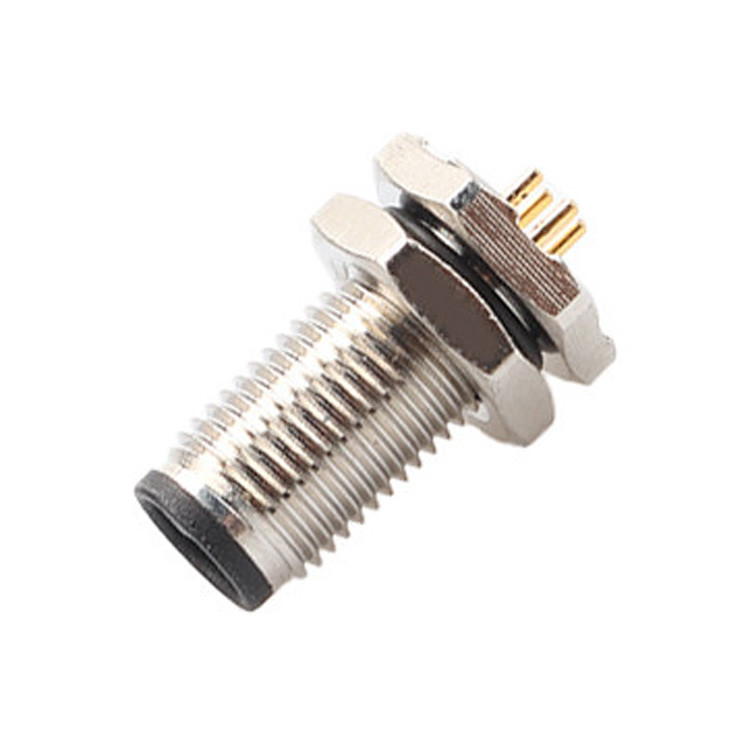 Factory Circular Connector M5 Code-A Waterproof Series Panel Flange PCB Male Socket Support 3-Core And 4-Core
