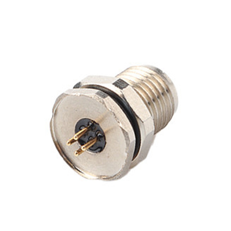 Factory Customized Circular Connector M5 code-A 4Pin Waterproof Series Female Mates with M5 panel flange PCB male socket