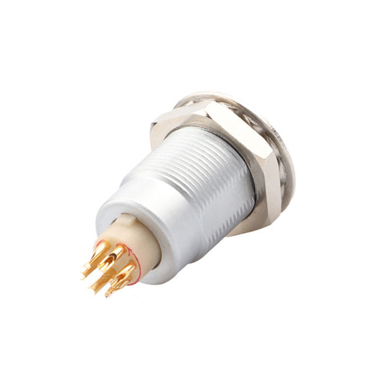 Push Pull Self Locking Z1 Series 6 pin circular connector Female Waterproof Industrial