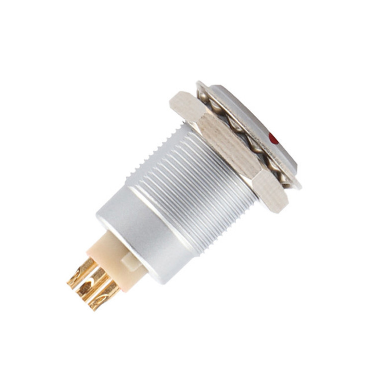 Push Pull Self Locking Z1 Series 6 pin circular connector Female Waterproof Industrial