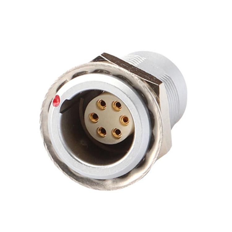 Push Pull Self Locking Z1 Series 6 pin circular connector Female Waterproof Industrial