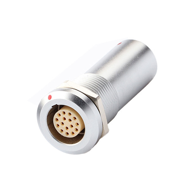 Military Industrial Medical Circular Connectors B Series Z19 16P Fixed Double Pass Nut Fixed Fixed Pins At Both Ends
