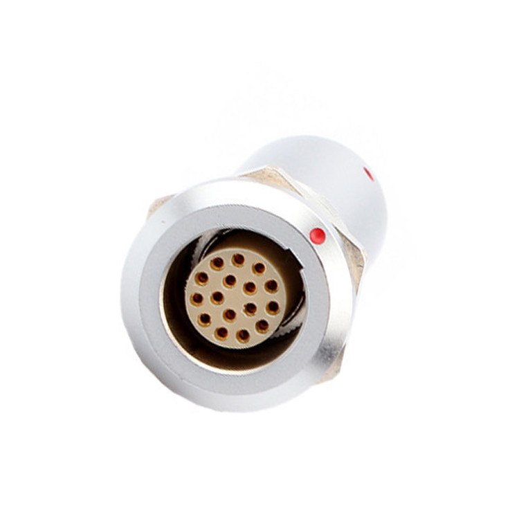 Military Industrial Medical Circular Connectors B Series Z19 16P Fixed Double Pass Nut Fixed Fixed Pins At Both Ends