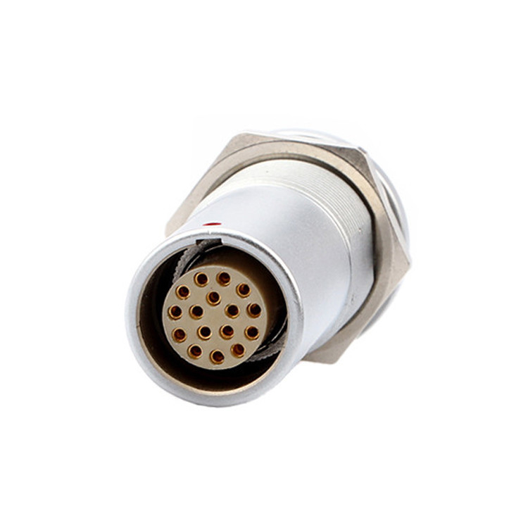 Military Industrial Medical Circular Connectors B Series Z19 16P Fixed Double Pass Nut Fixed Fixed Pins At Both Ends