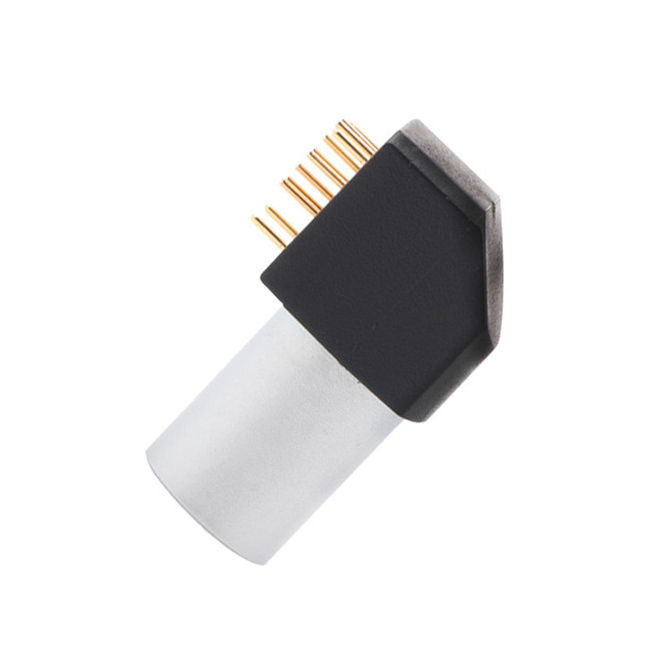 Indoor B Series Z11 8 Pin circular connector Angled Grounding Solder Fixed Socket 90° Angular Socket For Circuit Board