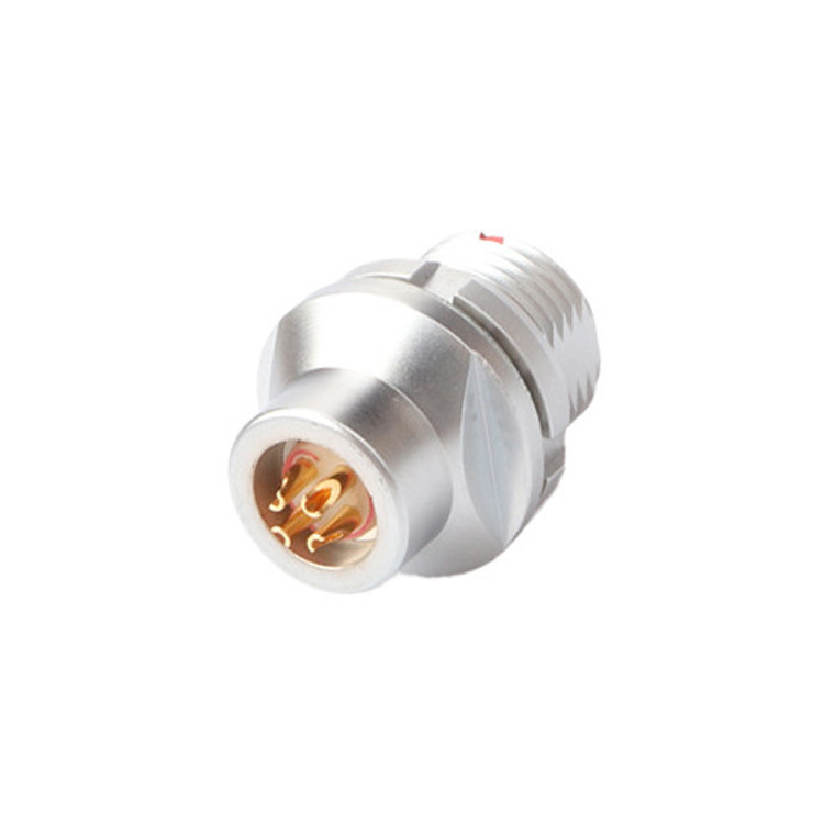 Industrial Circular Connector B Series Z13 4Pin Female Connector External Fixed Vacuum Sealed Socket