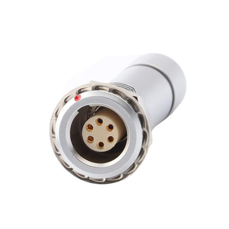 Universal Double Nut Cable Clamp Industrial Waterproof Circular Connector B Series Z10 6P Female