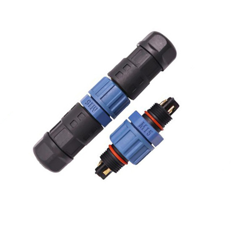 IP67 Waterproof M15 Industrial Circular Connector Solder Type Assembly Connector With 2 3 Pin