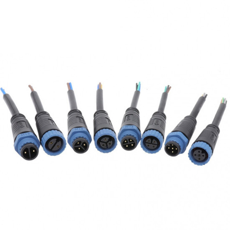IP67 Waterproof M15 Industrial Circular Connector Solder Type Assembly Connector With 2 3 Pin