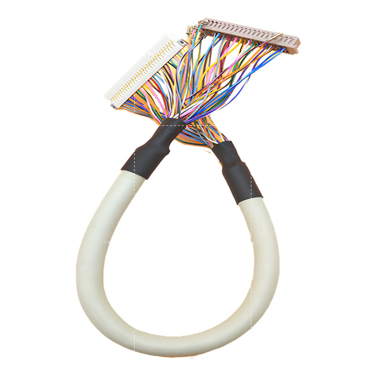 Led Lcd Converter Rainbow LVDS Cable Assembly  30 Pin Plug To 40 Pin DF13-40DP