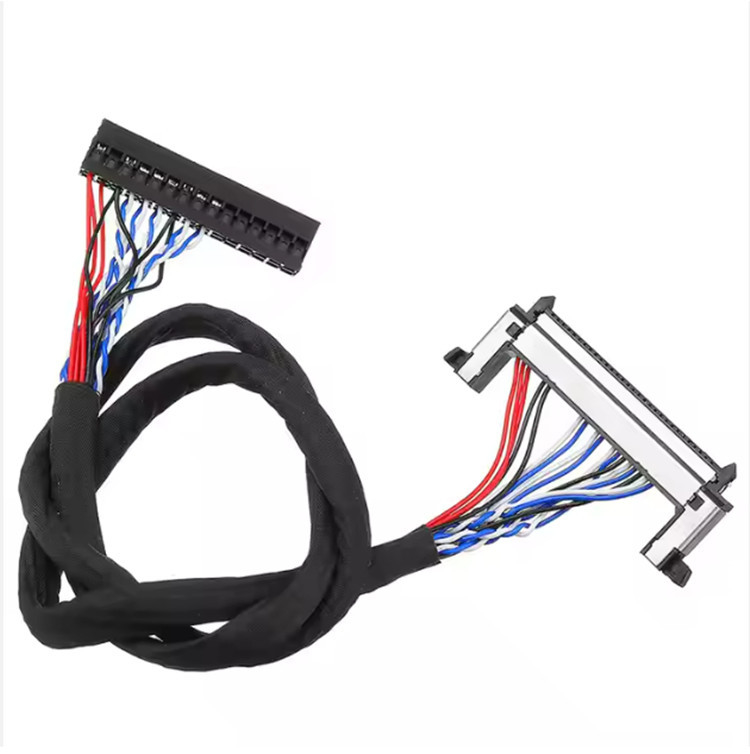 UL1571 28AWG Lvds Display Cable 30 Pin 1.0mm To Dupont 2*15 Pin Connector 2.0mm