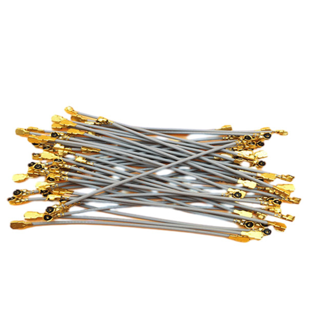 UFL male to UFL male connector with micro 1.13 grey pigtail rf cable