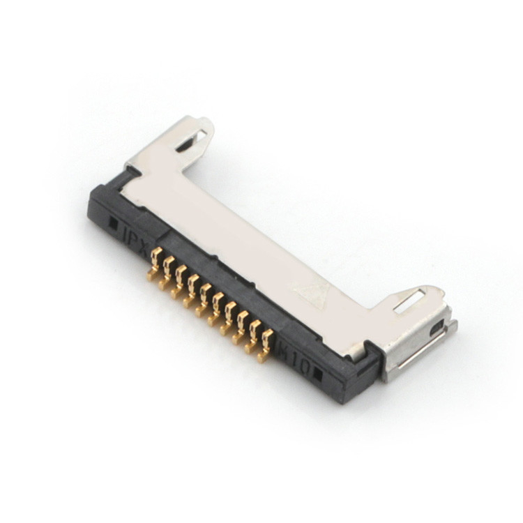 Micro coaxial cable assembly 20345-010T32R with 0.4 mm pitch and horizontal mating type10-pin LVDS micro-coaxial connect