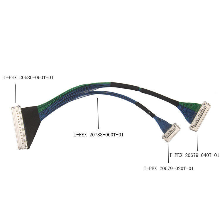 EMI Shielding 60-Pin Micro Coaxial Cable, I Pex CABLINE-CA II PLUS LVDS EDP Cable With 20788 060T 01